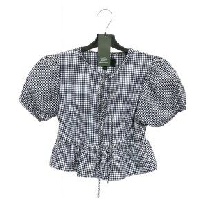 Wild Fable Monochrome Checkered Top – Trendy Statement Piece, Size XS